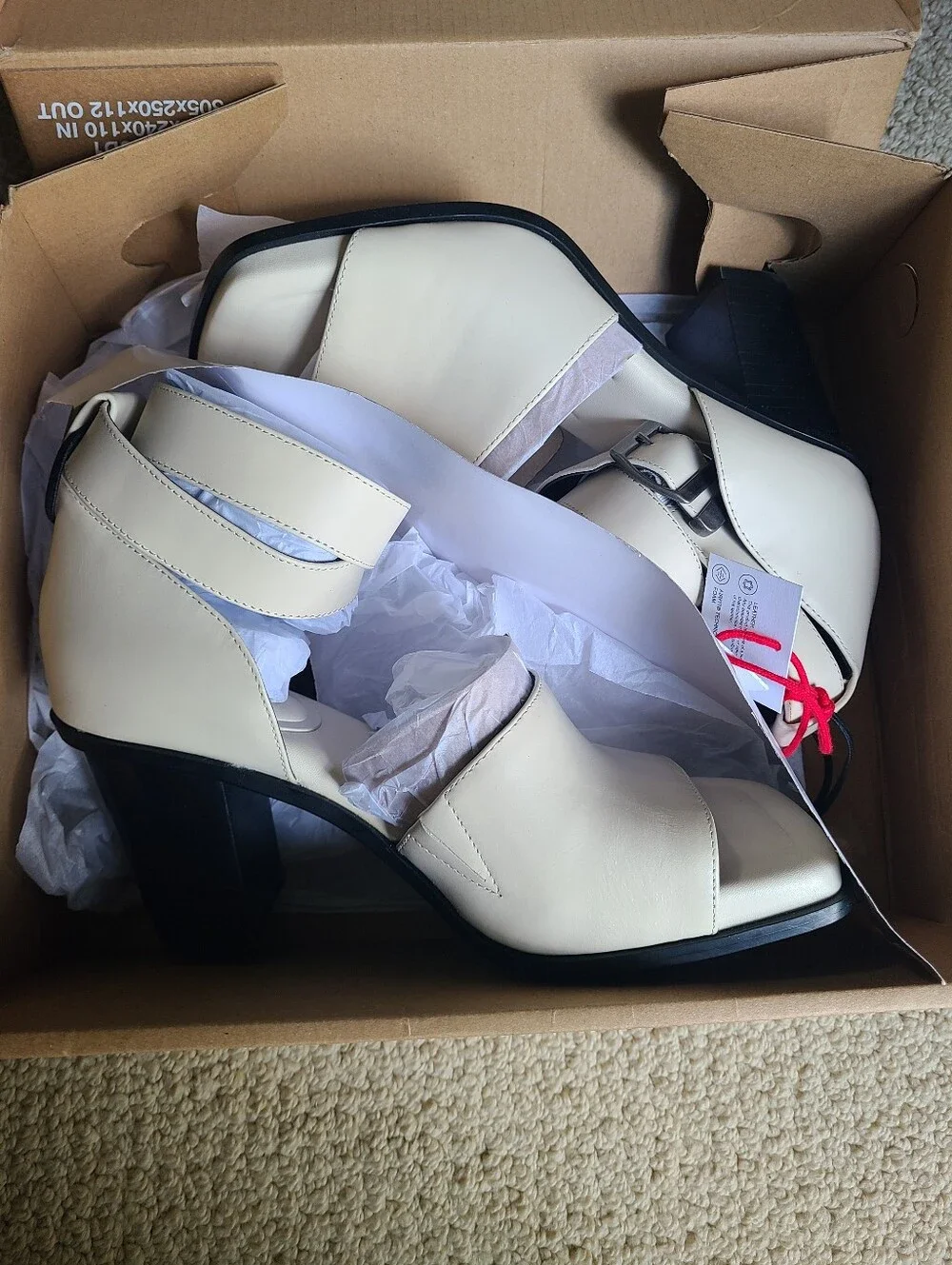 Zara SRPLS Limited Collection Heel Leather Sandals - Picture 7 of 10